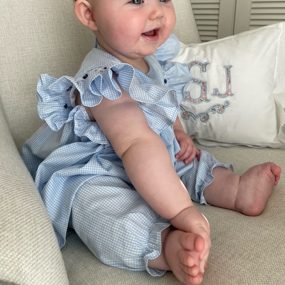 Southern Taters Flutter Sleeve Pant Set 9m Like New - Picture 4 of 5